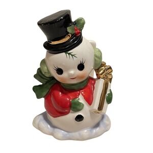Vintage Josef‎ Originals Snowman Napkin Holder - 1950s MCM Japan